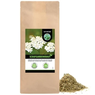 Image de Alpi Nature Achillée Millefeuille Tisane 500g, Herbe d&#039;Achillée Séchée et Coupée