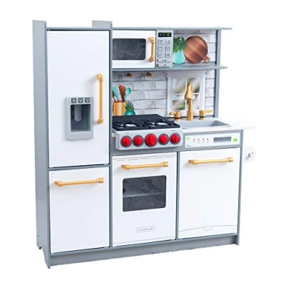 Afbeelding van KidKraft Uptown Elite White Houten Kinderkeuken met licht en geluid