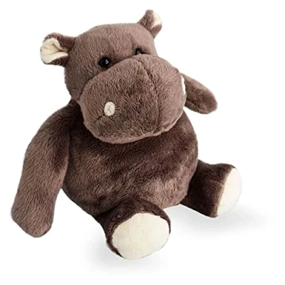 Afbeelding van Histoire d&#039;Ours Pluche dier nijlpaard 23 cm bruin cadeau idee voor kinderen in de savanne HO1058