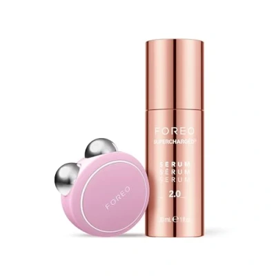 Afbeelding van FOREO BEAR mini + Serum Sérum 30 ml Gezichtsliftapparaat met microstromen Chinreductie Gezichtsmassager Gezichtszorgapparaat Cadeaus voor vrouwen Cadeauset Pearl Pink