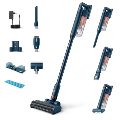 Afbeelding van Philips draadloze stofzuiger 5000 serie, digitale motor, PowerCyclone 10, met ledlampen, afneembare Aqua module, tot 60 minuten looptijd, 3 accessoires, Coral Mood (XC5142/01)