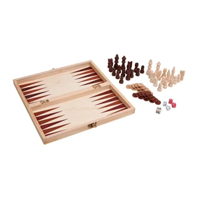 Afbeelding van Small Foot Houten Klassieke Spellen 3in1 in Kist