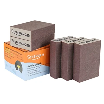 Afbeelding van Set van 5 grove, middelgrote, fijne, zeer fijne schuursponzen korrel 240 Specificatie: assortiment schuurpads voor hout, metaal, wandschuim, gipsplaten