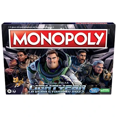 Afbeelding van Hasbro Gaming Monopoly Edition Lightyear Disney, Pixar, tafelspel, cadeaus voor kinderen vanaf 8 jaar, meerkleurig, eenheidsmaat