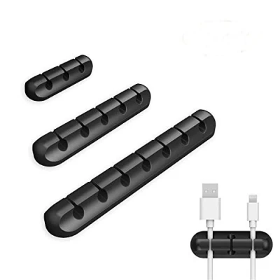 Afbeelding van Kabelclips Organizer voor snoerbeheer, zelfklevende haken, kabelhouder netsnoeren en oplaadkabels, muiskabel, pc, kantoor thuis (set)