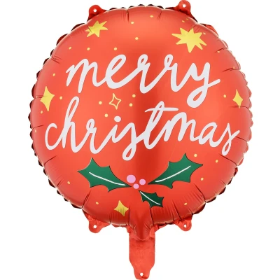 Afbeelding van PARTYDECO Vrolijke Kerst folieballon 45 cm