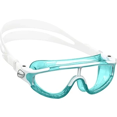 Afbeelding van Cressi King Baloo Kid Goggles zwembril, uniseks, jongeren, aquamarijn/wit, 7/15 jaar