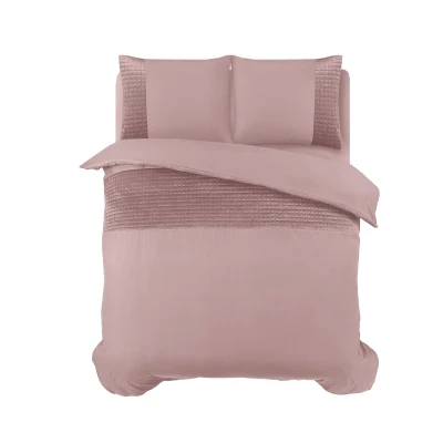 Afbeelding van Dekbedovertrek Lits Jumeaux 240x200 Sleeptime Microvezel Roze Inclusief Kussenslopen 2 Persoons