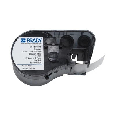 Image de BMP51 Brady M 131 492 étiquettes en polyester Freezerbondz 25,4 mm x 12,7 (d&#039;origine)