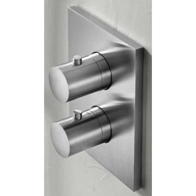 Afbeelding van SB Universale Round on Square Inbouw thermostaatkraan met 2 uitgangen volledig RVS 316 1208955192