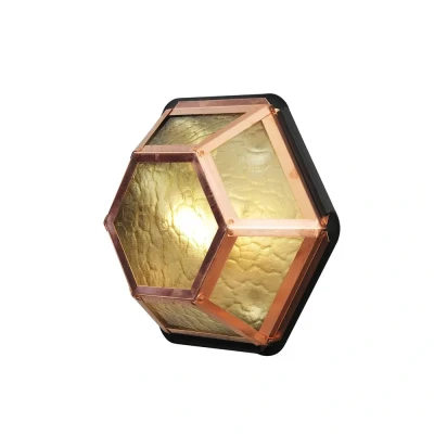Afbeelding van Konstsmide Castor 533 900 Buitenlamp (wand) Spaarlamp, LED E27 60 W Koper