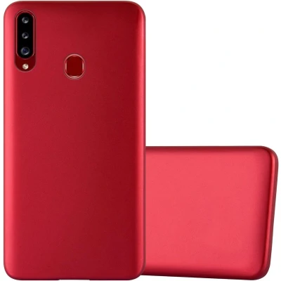 Afbeelding van Cadorabo Hoesje geschikt voor Samsung Galaxy A20s in METALLIC ROOD Beschermhoes gemaakt van flexibel TPU silicone Case Cover
