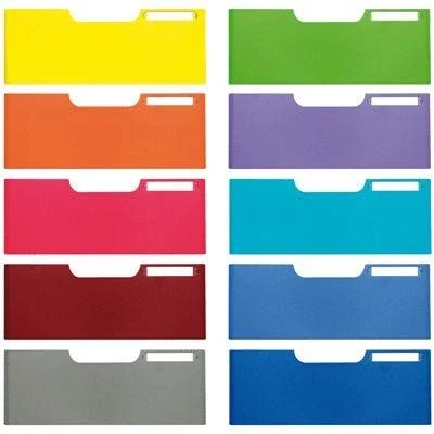 Image de Set de 10 frontons 108mm A4 colorés Color Coding : (1 par couleur)