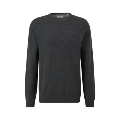 Image de s.Oliver Pull en tricot avec logo brodé, 98 W 2 Gris, L
