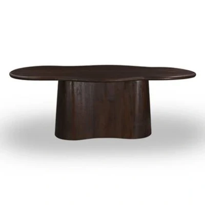 Afbeelding van Giga Meubel Eettafel Jessie Organisch Donkerbruin 180cm