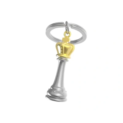 Afbeelding van Metalmorphose Schaken Koning Sleutelhanger 3D Metaal
