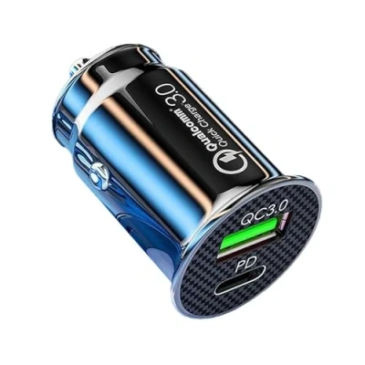 Afbeelding van MMOBIEL Autolader Dual USB C en A 36W 2 Poorts Telefoon Oplader Auto Mini Adapter Zwart