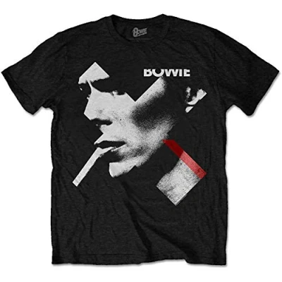 Afbeelding van David Bowie X Smoke Red Heren T shirt S Zwart