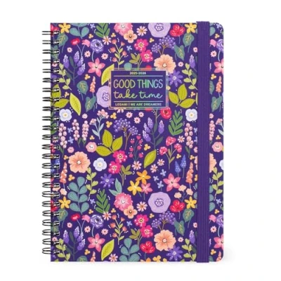 Afbeelding van LEGAMI AGENDA 2025 2026 16mnd WEEK OP 2 BLADZIJDEN A5 VERTICAAL SPIRAAL BINDING FLOWERS