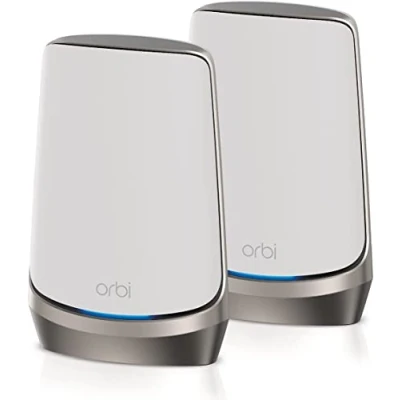 Image de NETGEAR Orbi 960 Series RBKE962 Système Wi Fi (routeur, rallonge) jusqu&#039;à 5 000 pieds carrés maillage 10GbE, 2.5GbE 6 Quadribande