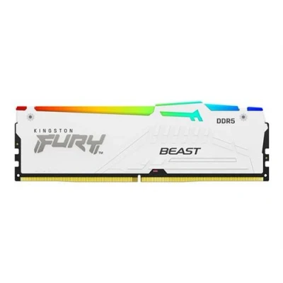Afbeelding van Kingston FURY Beast RGB (1 x 16GB, 6400 MHz, DDR5 RAM, DIMM 288 pin), Wit