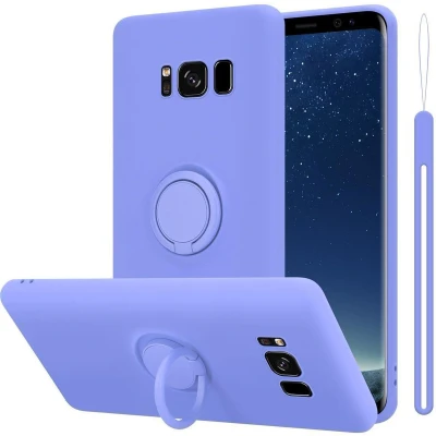 Afbeelding van Cadorabo Hoesje geschikt voor Samsung Galaxy S8 in LIQUID LICHT PAARS Beschermhoes van flexibel TPU silicone Case Cover met ring