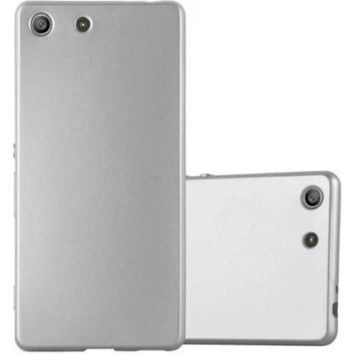 Afbeelding van Cadorabo Hoesje geschikt voor Sony Xperia M5 in METALLIC ZILVER Beschermhoes gemaakt van flexibel TPU silicone Case Cover