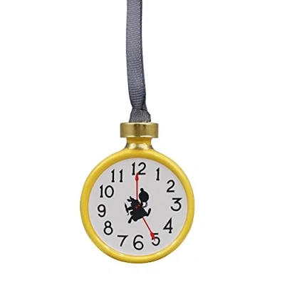 Afbeelding van Disney Alice in Wonderland Kerstboomversiering om op te hangen, gouden sleutel, 7,4 cm x 4,8 5,7 cm, kerstboomdecoratie, geschenken