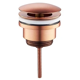Afbeelding van Wiesbaden Caral luxe vaste waste 5/4&#039;&#039; geborsteld koper