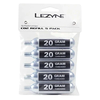 Afbeelding van Lezyne 20g Co2 Refill Pack patronen 20 gram 5 Silver