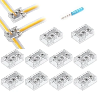 Afbeelding van YUTOKEER Daiwu 10 stuks LED strip connector 2 polig (8mm T/L)