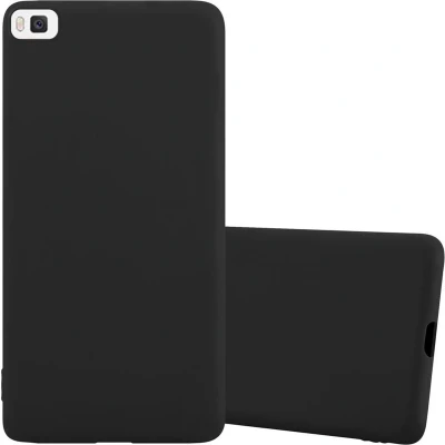 Afbeelding van Cadorabo Hoesje geschikt voor Huawei P8 in CANDY ZWART Beschermhoes gemaakt van flexibel TPU silicone Case Cover