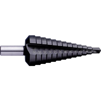Afbeelding van Exact 50061 HSS Getrapte boor 4 12 mm TiAIN Gezamenlijke lengte 80 3 vlakken schacht 1 stuk(s)