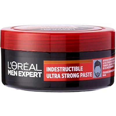 Afbeelding van L&#039;Oréal Men Expert Heren styling pasta voor opvallende creatieve stijlen met extreem sterke fixatie tot 24 uur Extreme Fix Indestructable Ultra Strong 1 x 75 ml