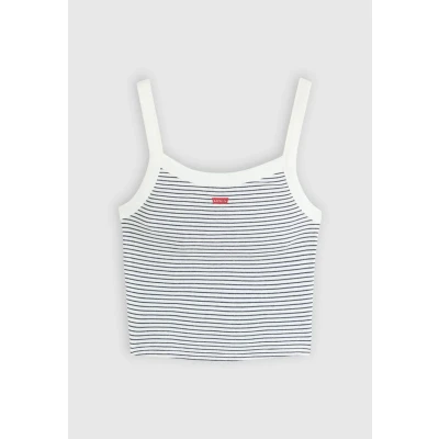 Afbeelding van Levi&#039;s Essential Sporty tanktop Women&#039;s S Blauw / Annalise Stripe Peacoat Cotton