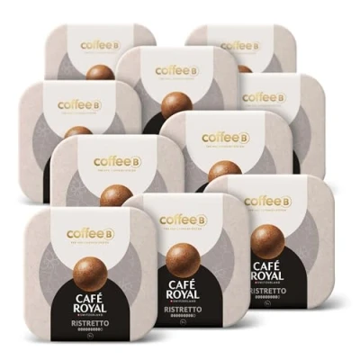 Image de 90 Coffee Balls Ristretto Boules de Café haut gamme 100% compostable Spécialement conçues pour l&#039;utilisation la machine à CoffeB by Royal