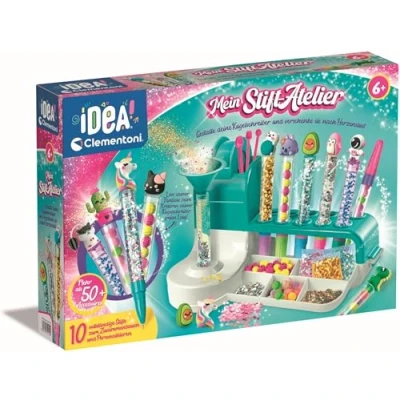 Image de Clementoni Idea 59415 Atelier de stylos, avec plus 50 accessoires, jouet créatif, stylo personnalisé, coffret cadeau pour enfants à partir 5 ans