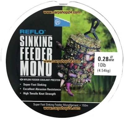Afbeelding van Preston Reflo Sinking Feeder Mono 150m Maat : 0.28mm