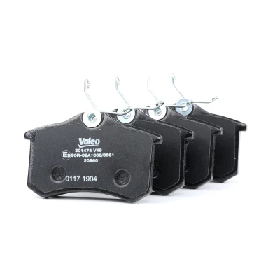 Afbeelding van VALEO 301474 Remblokkenset FIRST Achteras Excl. slijtage waarschuwingscontact Met anti kreukplaat RENAULT: Megane CC, GRAND SCENIC 3, CLIO 3