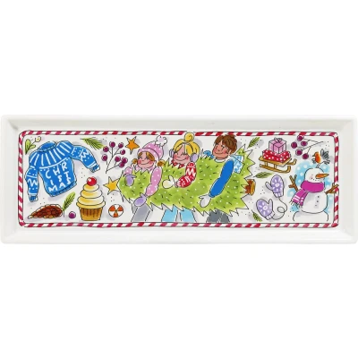 Afbeelding van Blond Amsterdam, Specials, Kerst: cakeschaal 12x33 cm