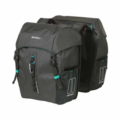 Afbeelding van Basil Discovery 365D Dubbele Fietstas 18 l Zwart