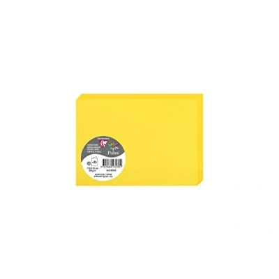 Afbeelding van Clairefontaine 2323C verpakking met 25 dubbele kaarten formaat C6, 11 x 15,5 cm 210 g/m² kleur: zonnegeel uitnodigingskaarten voor evenementen en overeenstemming stuifmeelserie premium papier glad