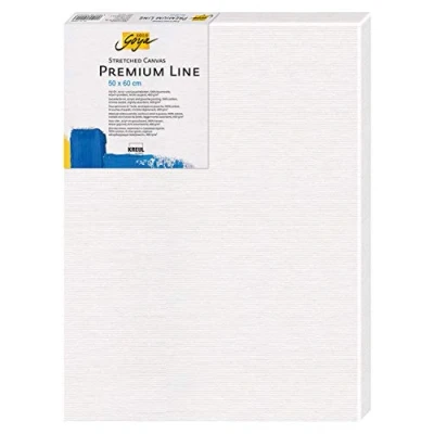 Afbeelding van KREUL 505060 Solo Goya Stretch canvas Premium Line, spieraam 50 x 60 cm, hoogwaardig katoenen 4 gegrond, ideaal voor olie , acryl en gouachverf