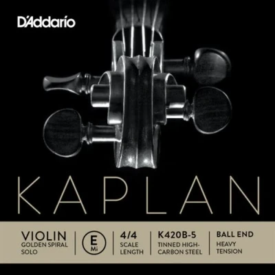Image de D&#039;Addario K420B 5 Corde seule (Mi) violon Golden Spiral Solo, manche 4/4, Heavy