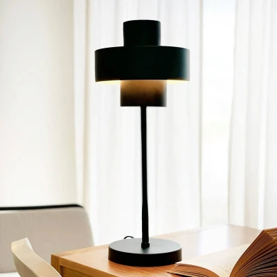 Afbeelding van Dyberg Larsen tafellamp Stoke, zwart, hoogte 49,5 cm