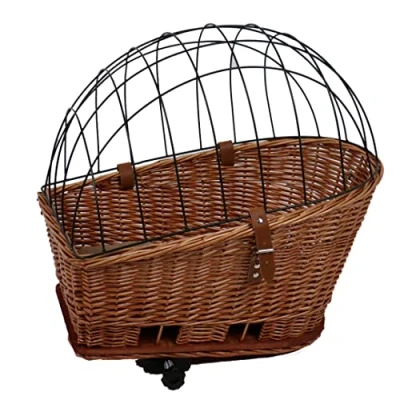 Afbeelding van Provence Rieten Fietsmand Bagagedrager&amp;kussen