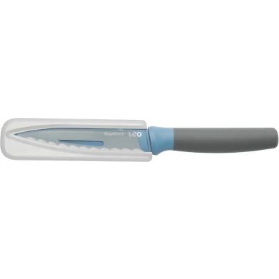 Afbeelding van BergHOFF Leo Universeel gekarteld mes 11,5 cm met beschermhoes Blauw