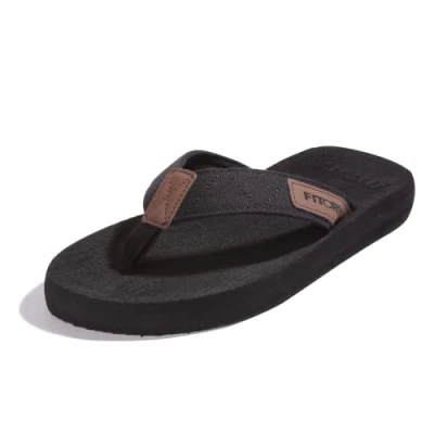 Afbeelding van FITORY Comfortabele slippers voor heren, strand, zwembad, zwart.