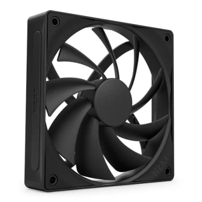 Image de NZXT F120Q Ventilateur silencieux de 120 mm pour boîtier PC Entrée ou sortie Structure biseautée un air concentré Paliers hydrodynamiques Bruit faible Commande MLI Noir