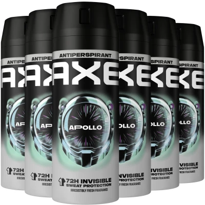 Afbeelding van 6x Axe Deodorant Spray Anti Transpirant Apollo 150 ml